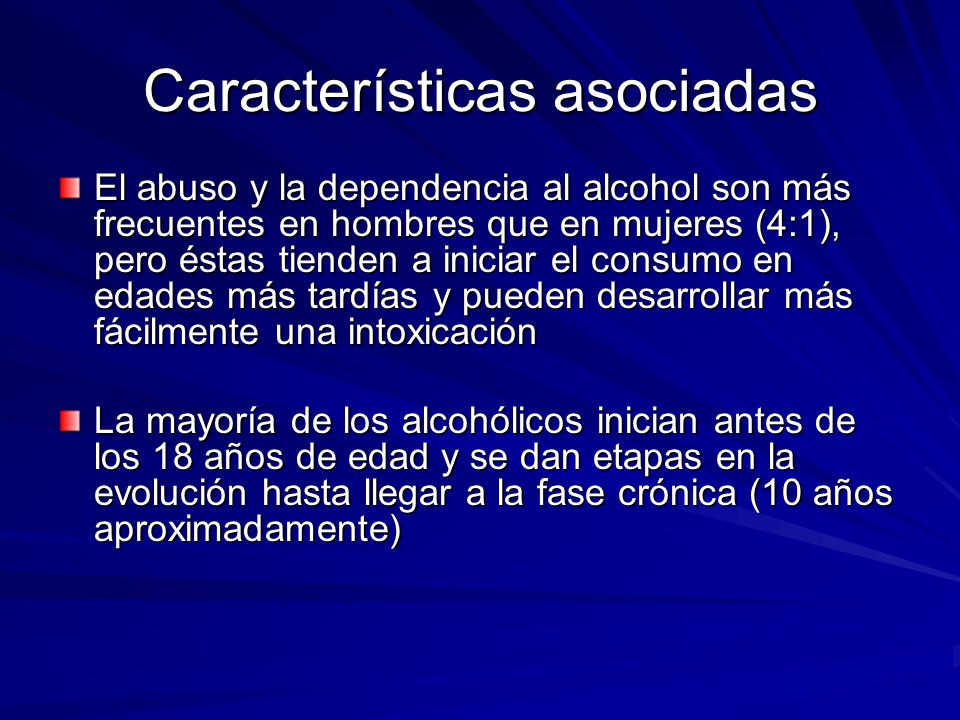 Que indicios a la dependencia del alcohol